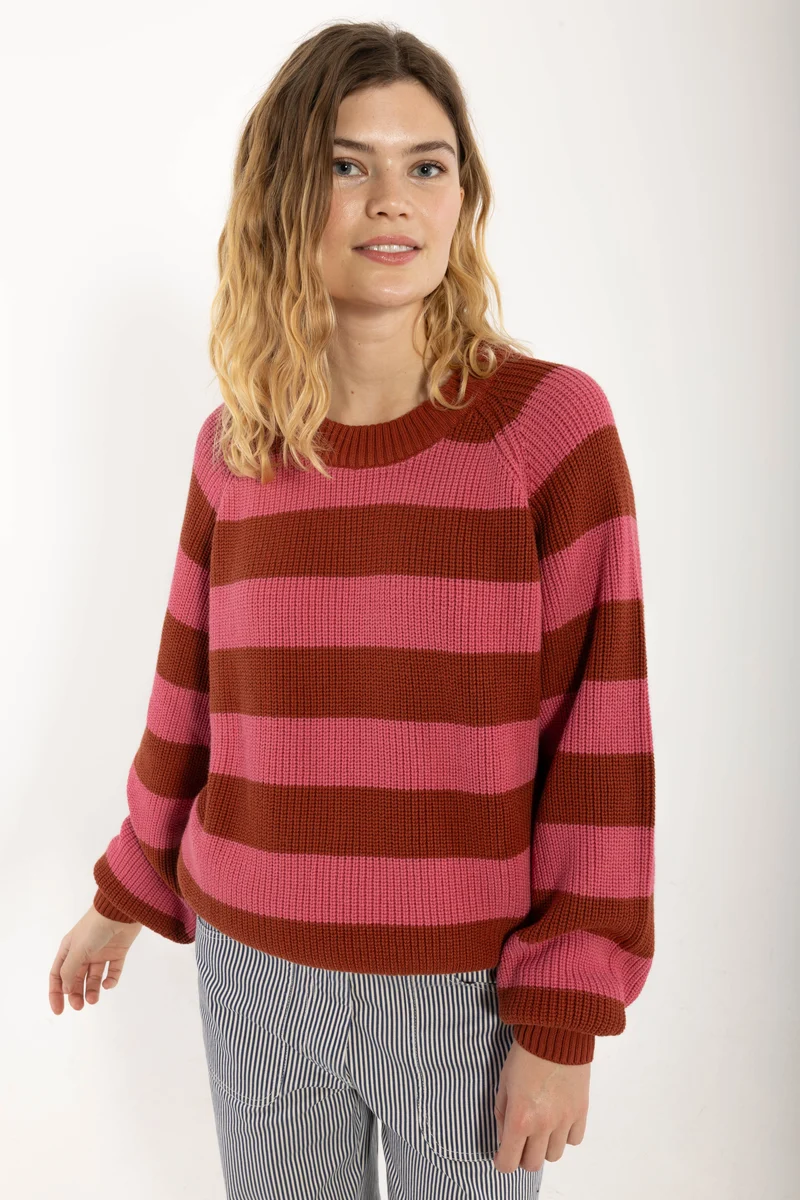 Danejumbo Cotton Rib Sweater Soft Cherry/Chili