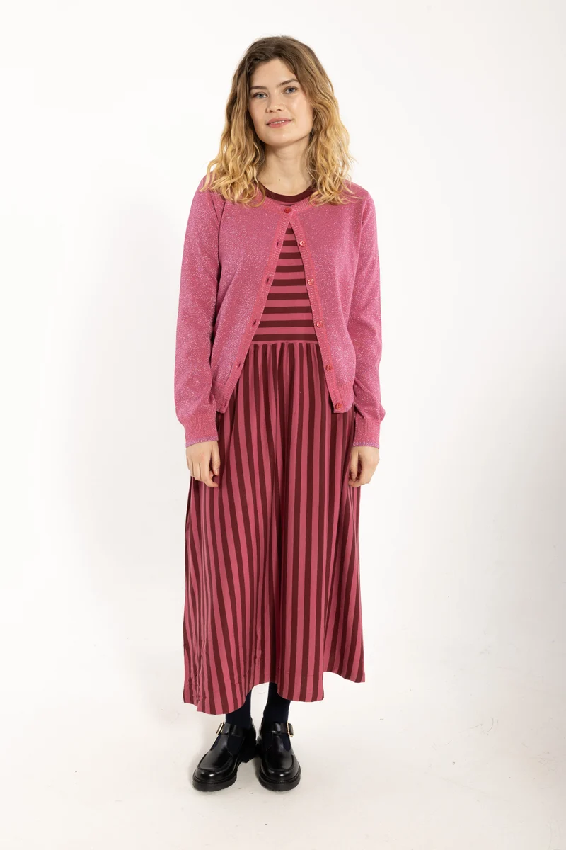 Danesaga Glitter Cardigan Soft Cherry