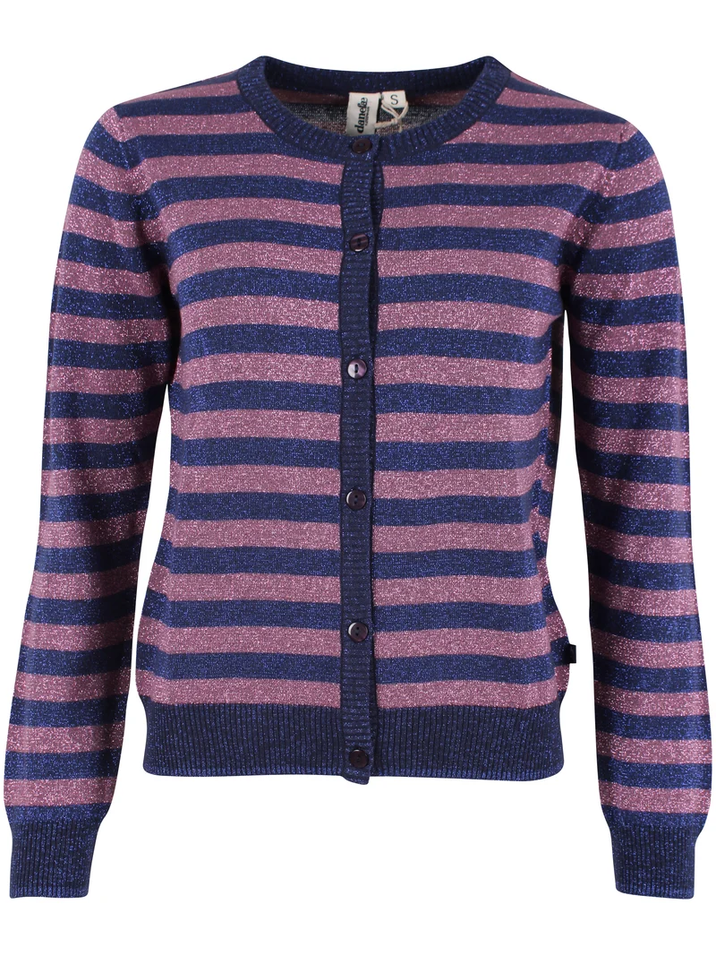 Danesaga Glitter Cardigan Dark Navy/Grey Plum