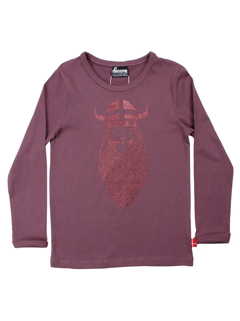 Danebasic Longsleeve Grey Plum FREJA (Glitter)