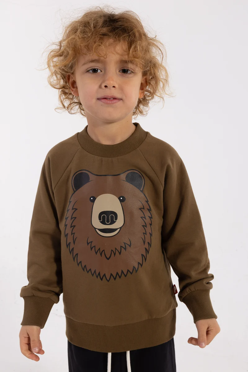 Dyrbellow Sweat Dark Olive BRUN BJOERN