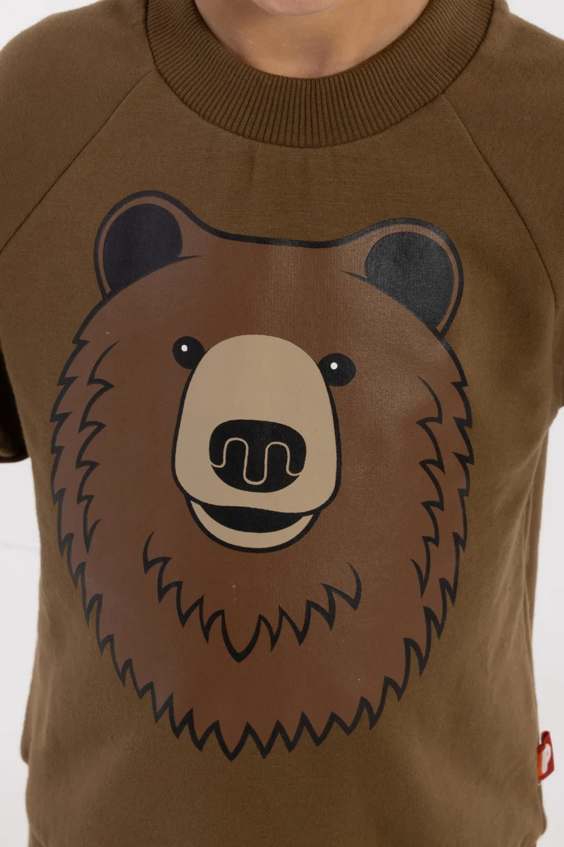 Dyrbellow Sweat Dark Olive BRUN BJOERN