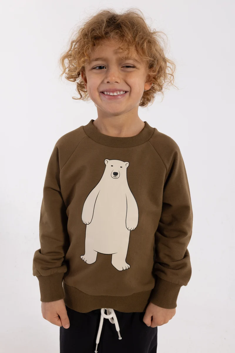 Dyrbellow Sweat Dark Olive ISBJOERN HØJ