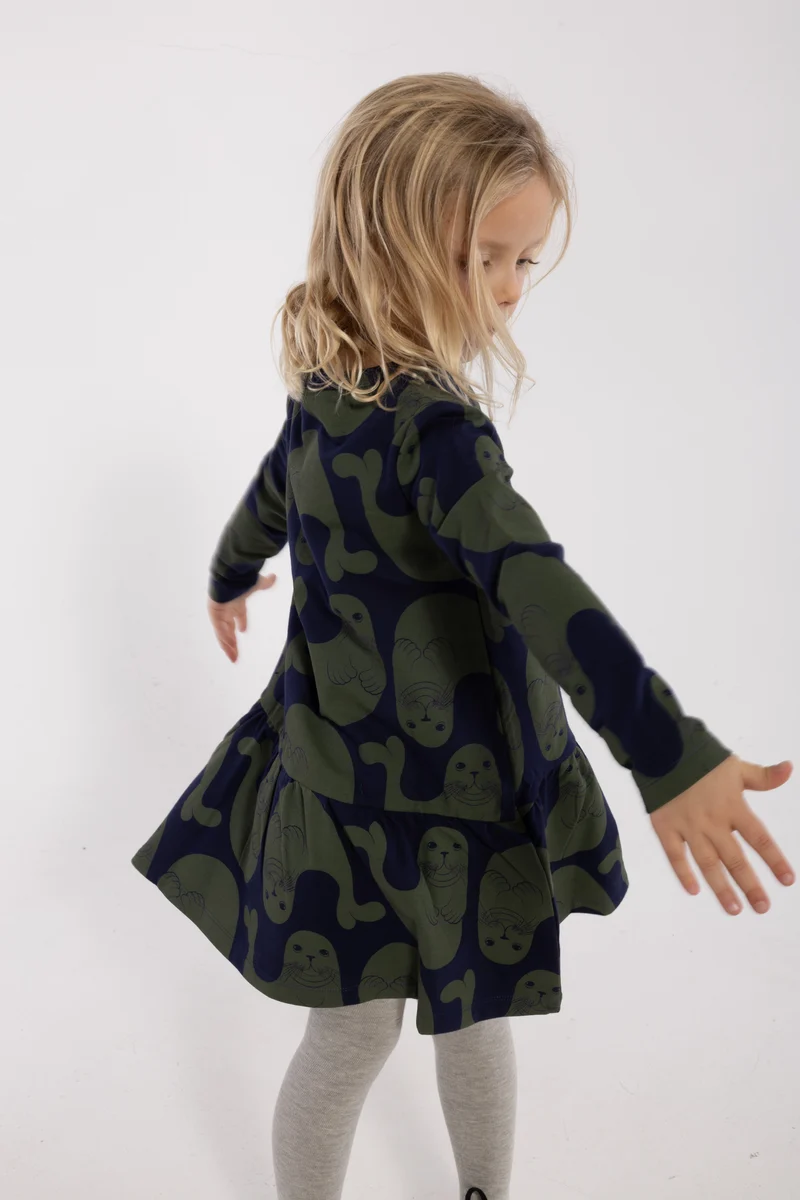 Dyrbirdy Moleton Dress Dark Navy SAEL COLONY