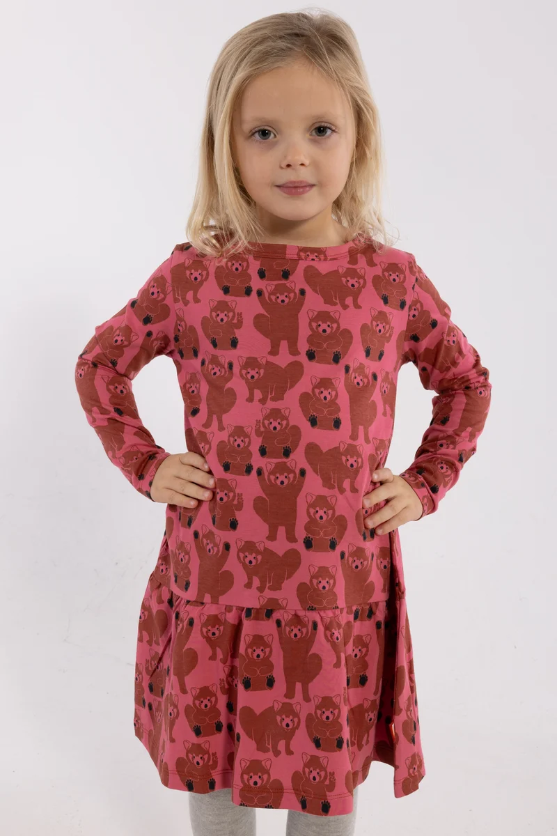 Dyrbirdy Dress Soft Cherry MULTIROEDPANDA