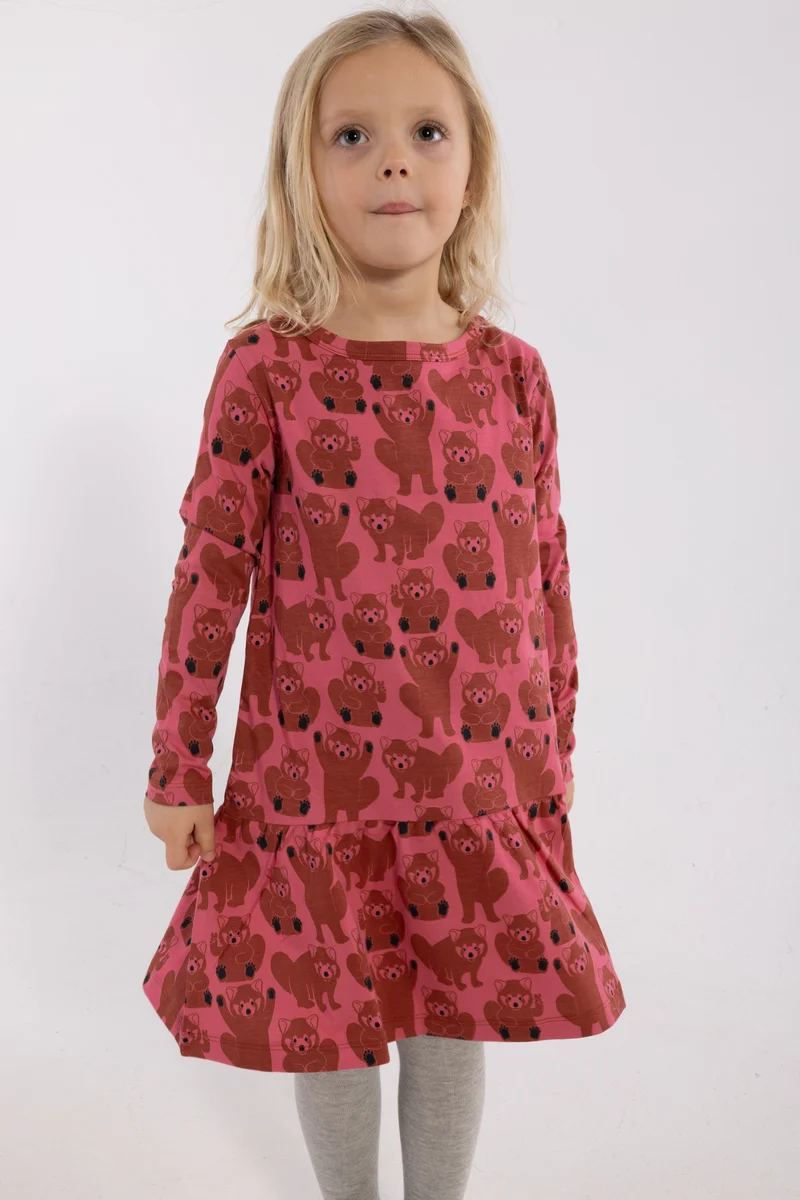 Dyrbirdy Dress Soft Cherry MULTIROEDPANDA