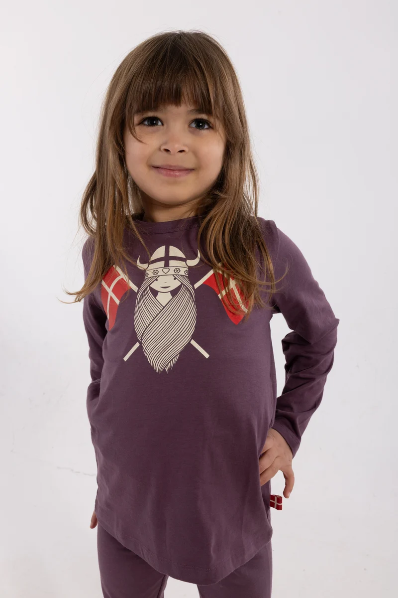 Danebasic Longsleeve Grey Plum FLAGFREJA