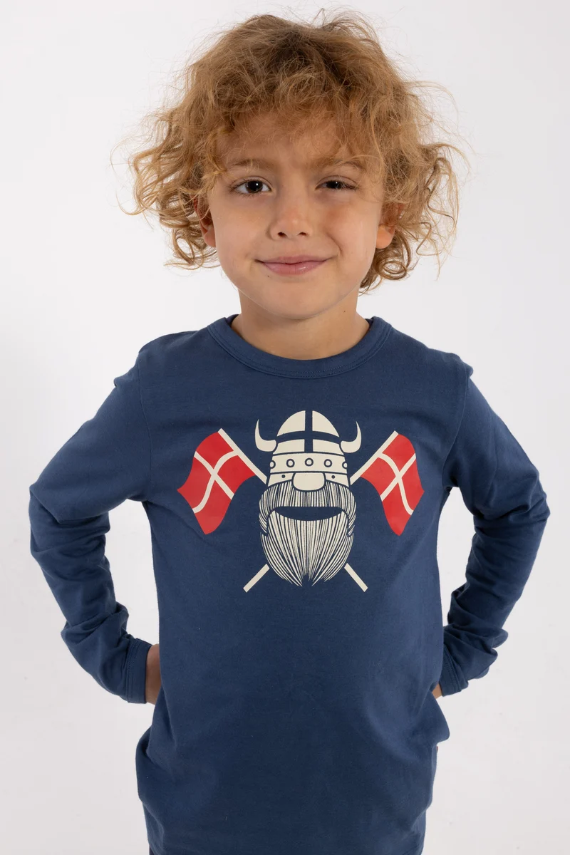 Danebasic Longsleeve Dark Grey Blue FLAGERIK