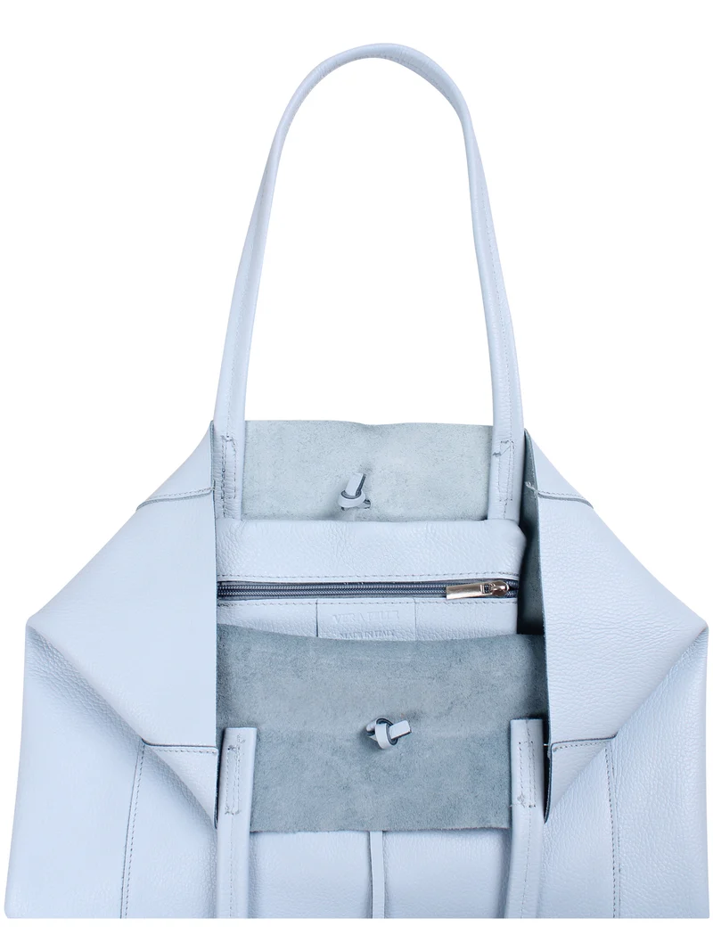 ESS - Daneholstein Leather Tote Bag Ice Blue