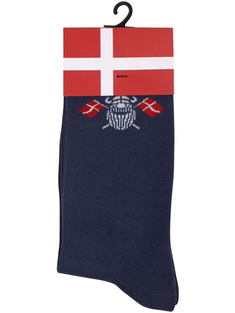 Danedanmark Mens Socks Dark Grey Blue FLAGERIK