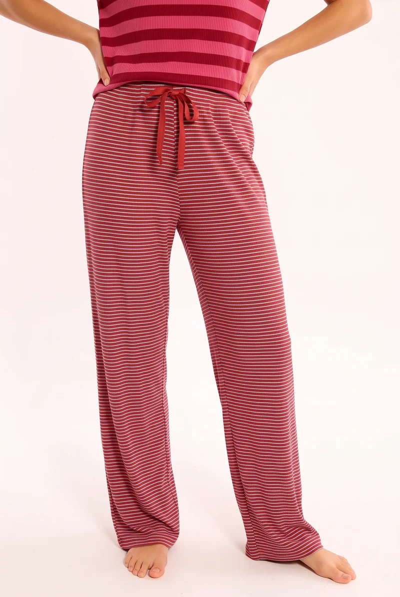 ESS - Danebalka Ribbing Pants Chili/Cold Sky