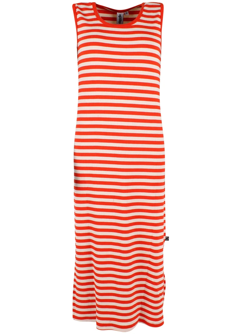 ESS - Danerootbeer Ribbing Dress Bright Red/Chalk