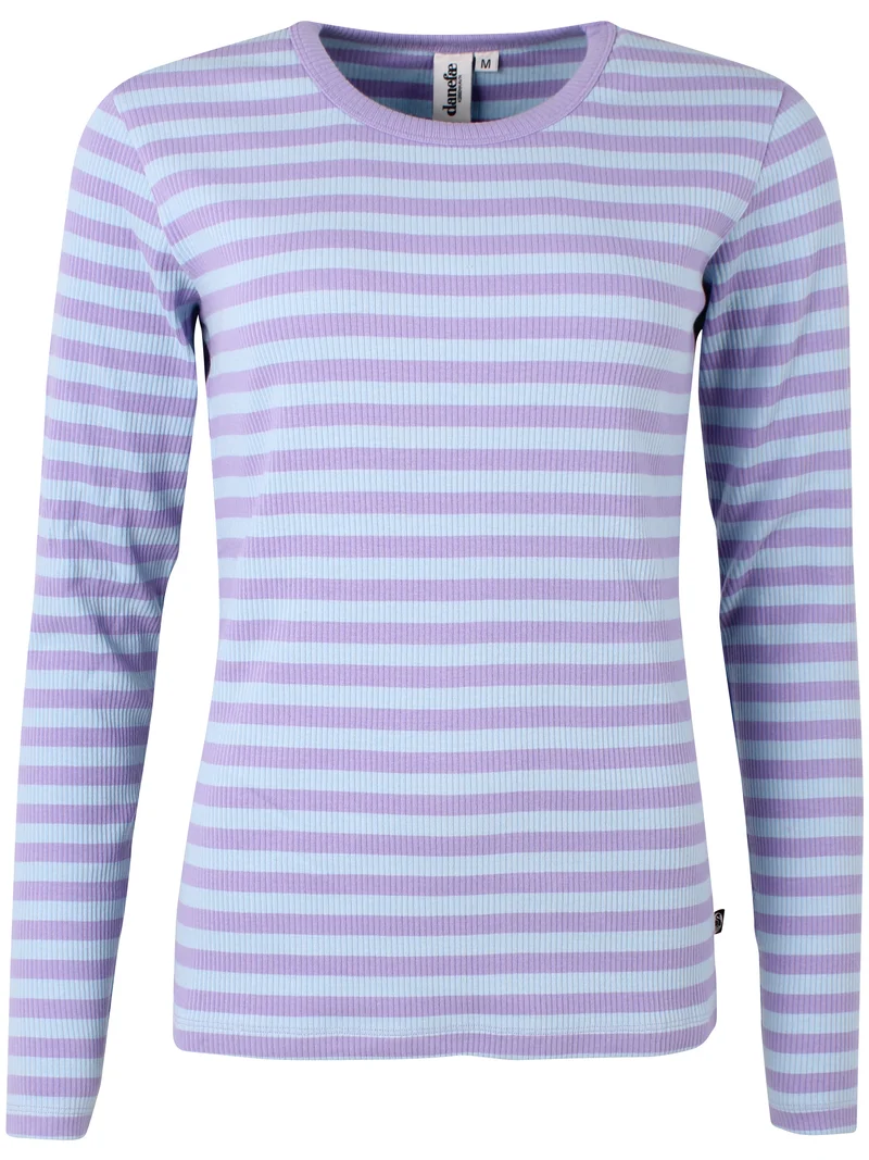 ESS - Danepartner LS Ribbing Tee Light Lilac/Cold Sky