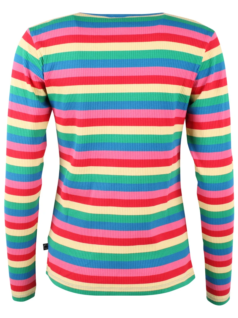 ESS - Danepartner LS Ribbing Tee Candypop