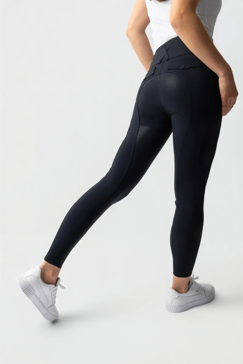 Leonie Damenreithose mit Vollbesatz aus Silikon UPF 40+ Dark navy 34
