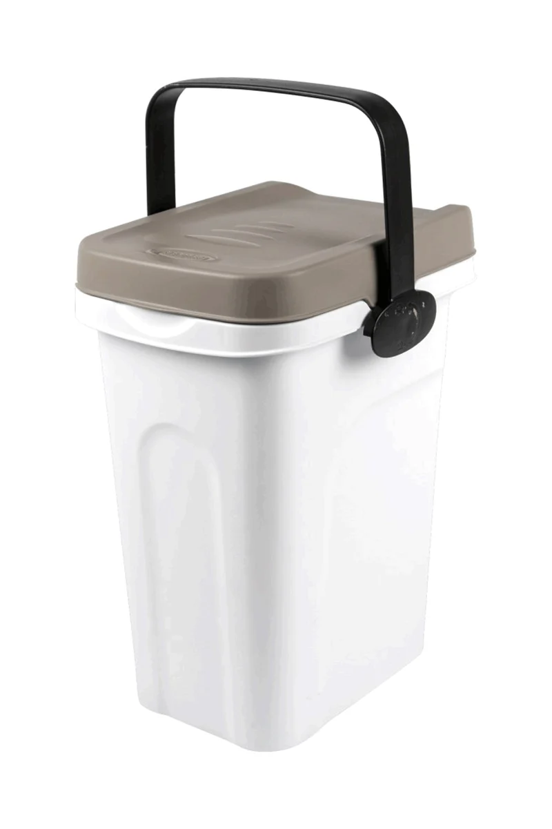 Futterbehälter, 25 L White|Brown Einheitsgröße