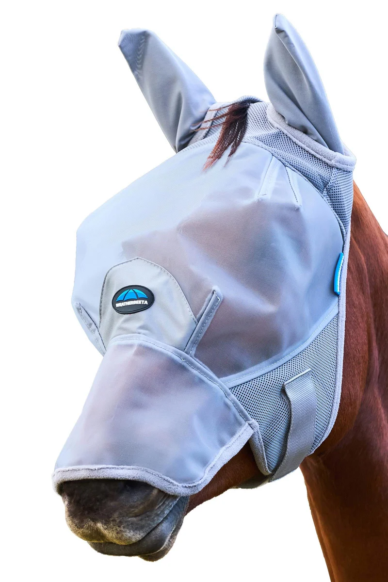 Comfitec Fine Mesh Fliegenmaske mit Ohren und Nase Grey M