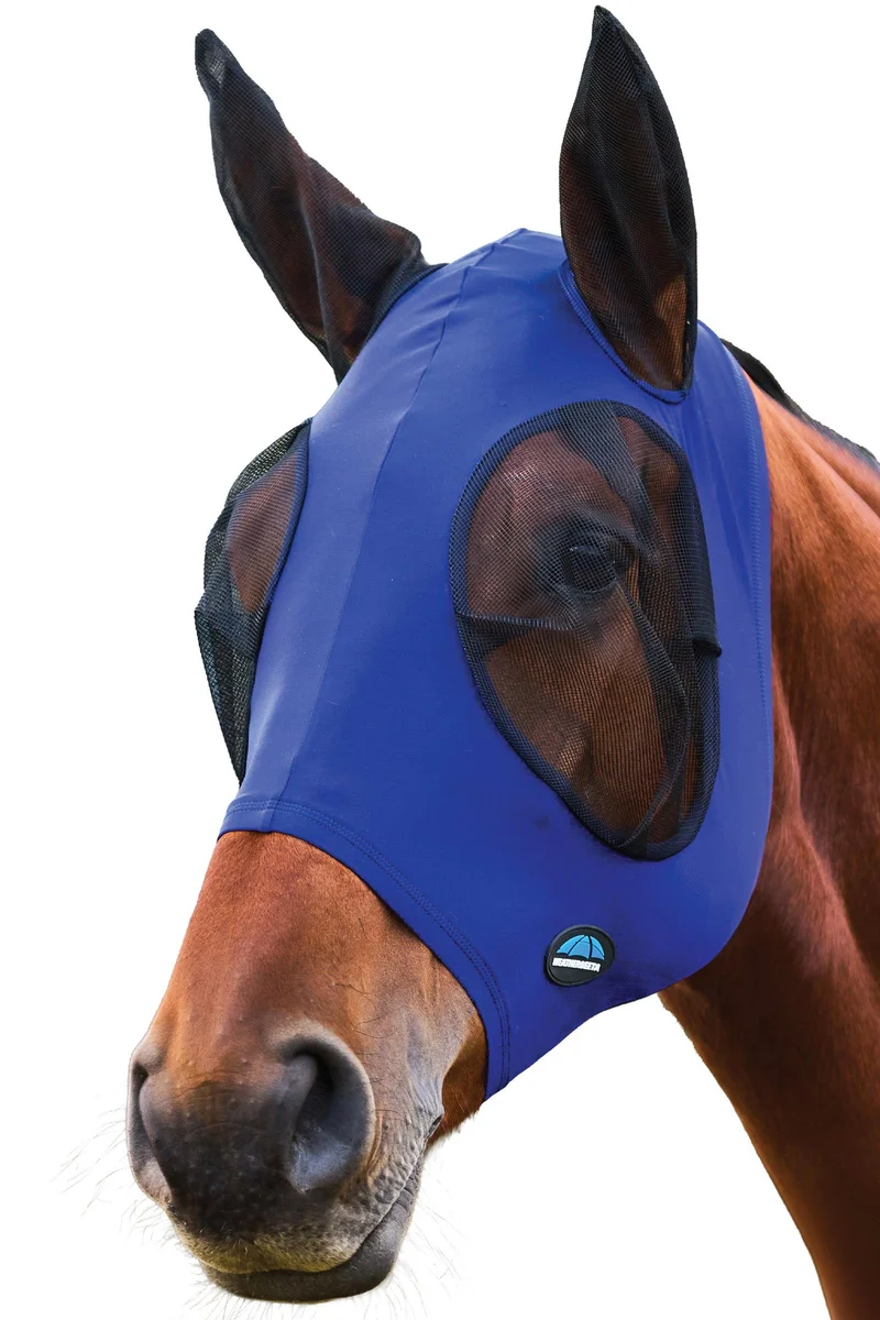 Comfitec Stretch Fliegenmaske mit Ohren Cobalt/Black L