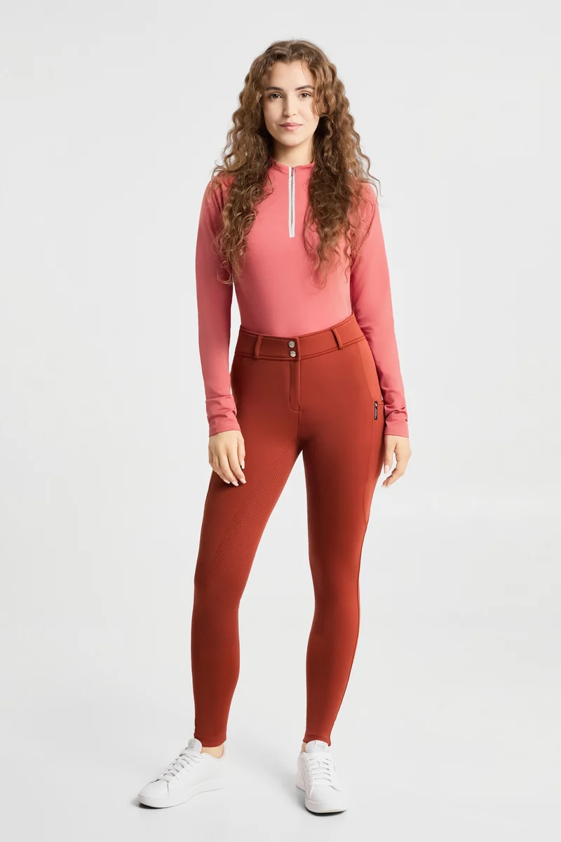 Chara Damen Vollbesatz-Reithose Spiced apple 40