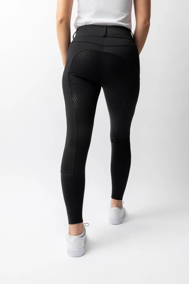 Evelyn Damen Vollbesatz-Reithose UPF 50+ Black 32