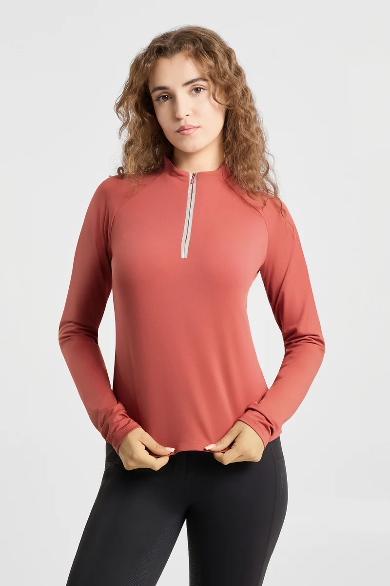 Soraya Damen Trainingsshirt Dusty Cedar 36