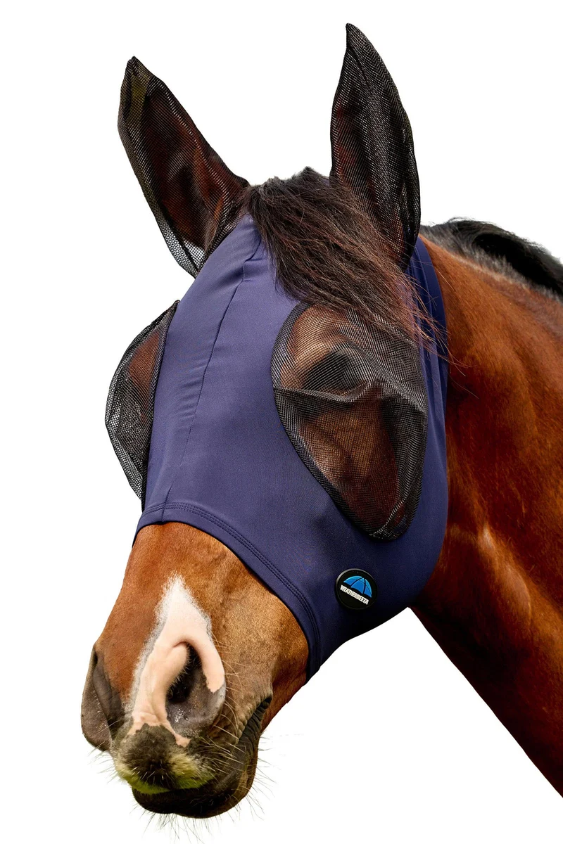 Comfitec Deluxe Stretch Fliegenmaske mit Ohren Navy/Black M