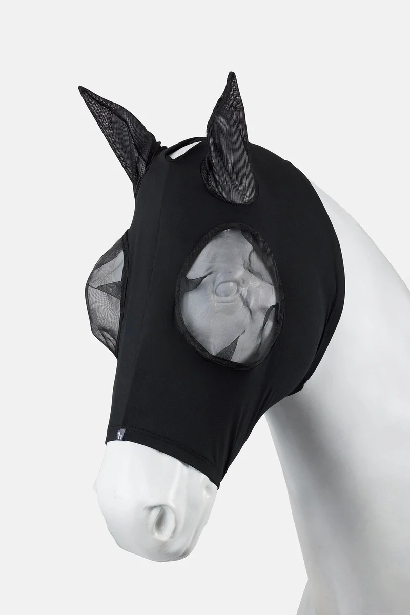 Ibiza Elastic Fliegenmaske mit Reißverschluss Black V