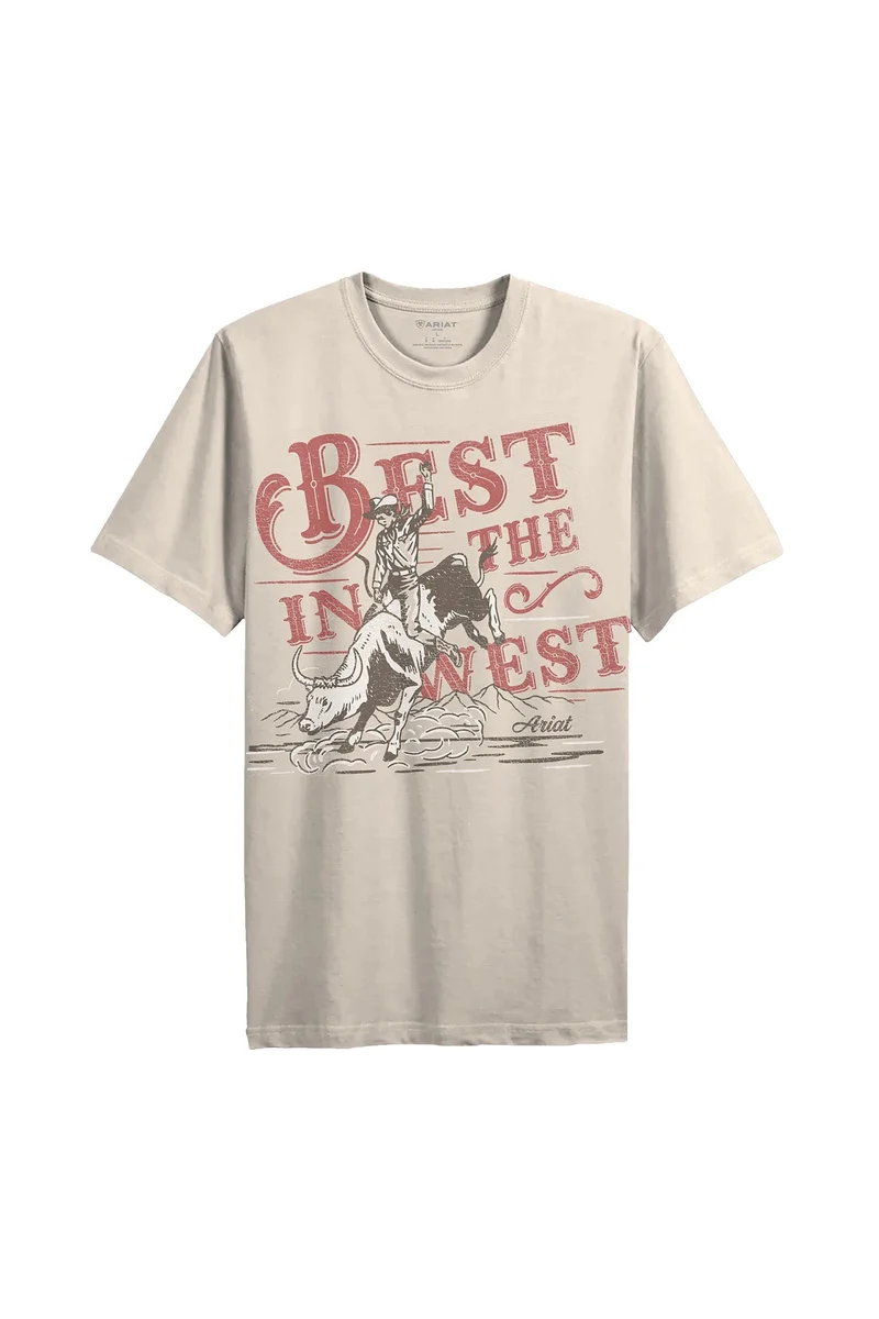 Damen Bull Rider Arched T-Shirt French Oak L