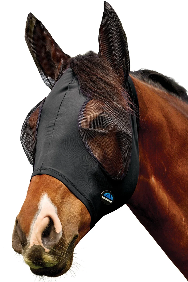 Comfitec Deluxe Stretch Fliegenmaske mit Ohren Black/Black M