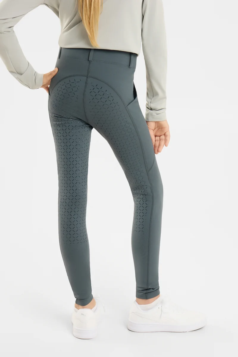 Dea Kinder Thermo Vollbesatz-Reithose Balsam Green 158-164