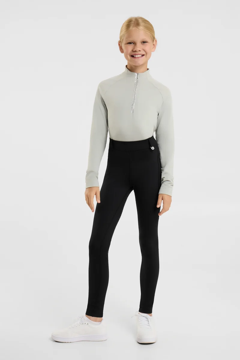 Dea Kinder Thermo Vollbesatz-Reithose Black 146-152