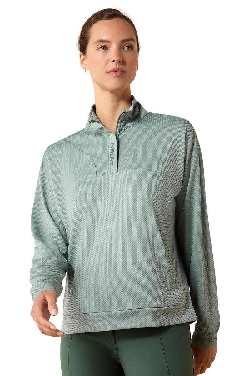 Breathe Damen Sweatshirt mit 1/2 Reißverschluss Chinois Green M