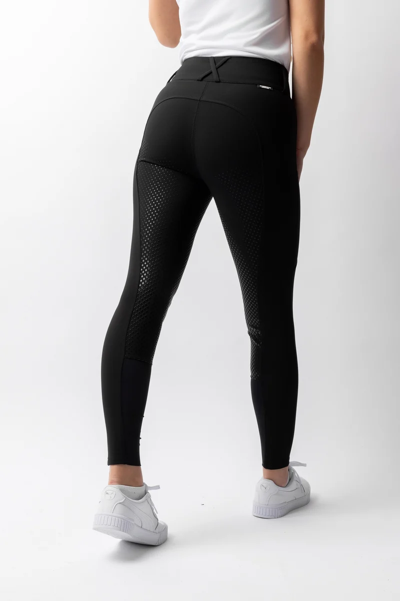 Grand Prix Pro Damen Vollbesatz-Reithose UPF 50+ Black 32
