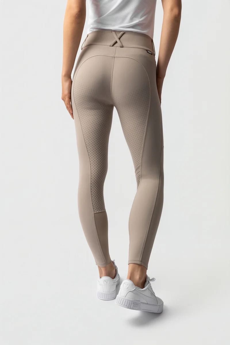 Grand Prix Pro Damen Vollbesatz-Reithose UPF 50+ Simply taupe 32