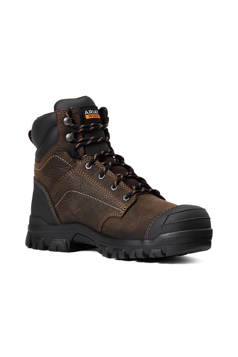 Damen Treadfast 6 wasserdichte Arbeitsschuhe mit Stahlkappe Dark Brown 41