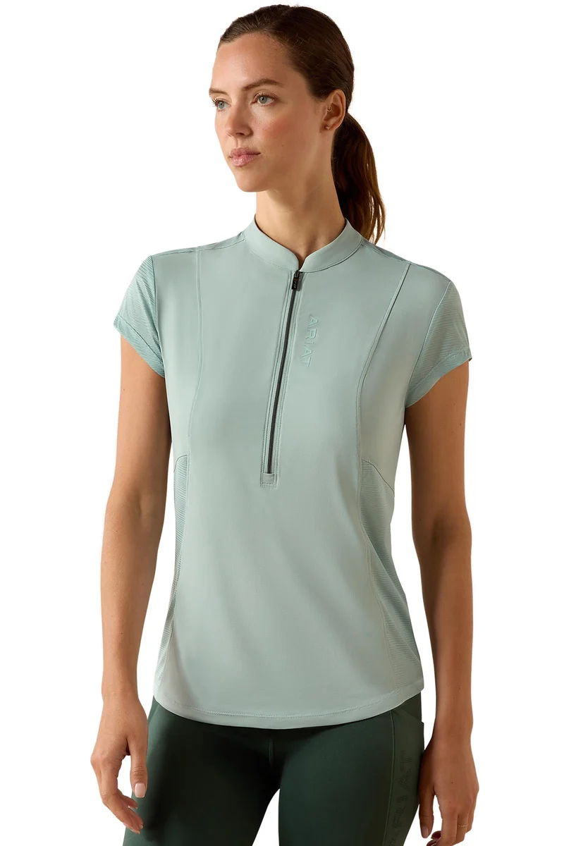 Breathe Damen Baselayer mit 1/2 Reißverschluss Blue Surf S