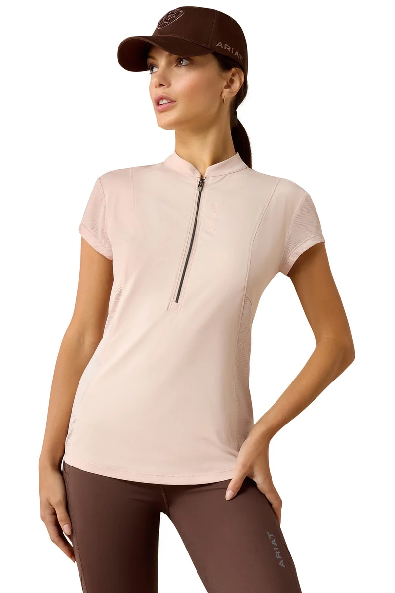 Breathe Damen Baselayer mit 1/2 Reißverschluss Sepia Rose S