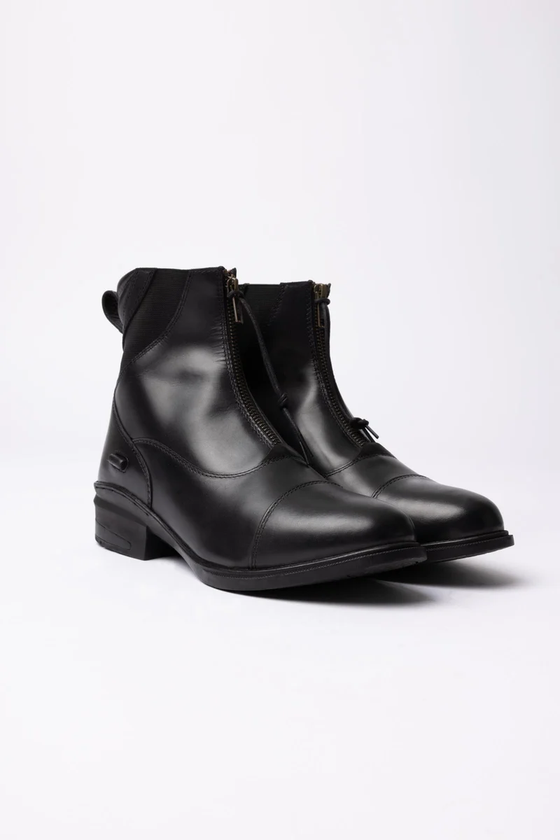 Oldenburg Leder Jodhpurstiefeletten mit Frontreißverschluss Black 36