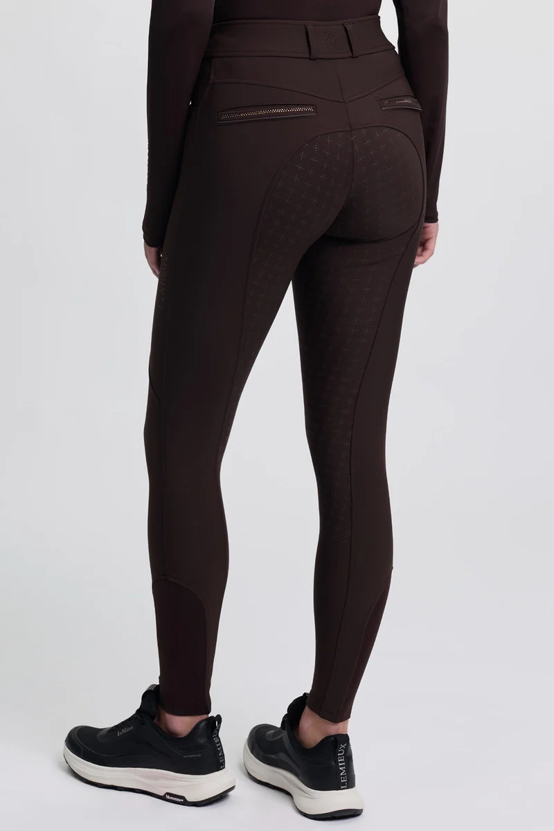 Brilliance Damen Reithose mit Vollbesatz Espresso 40