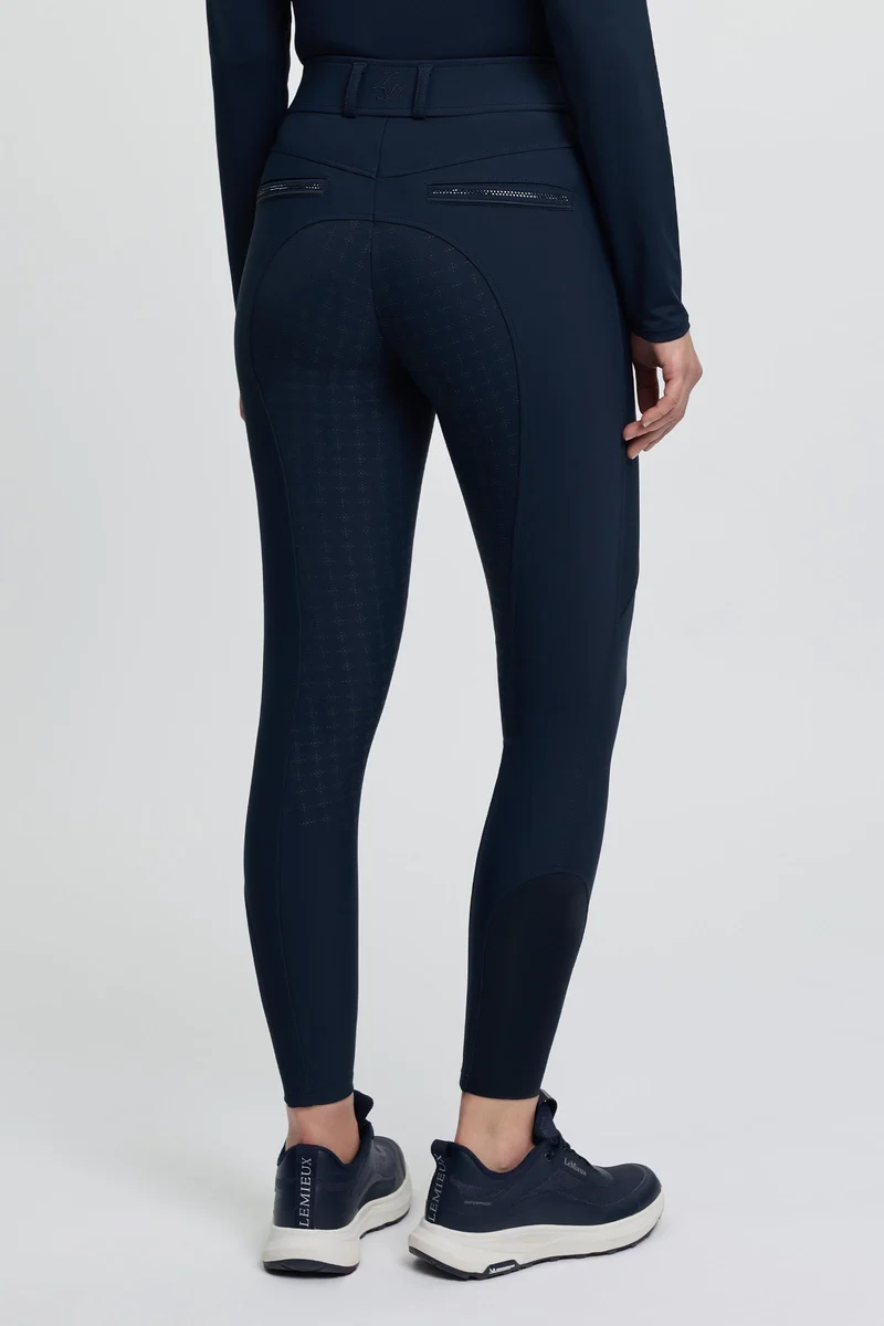 Brilliance Damen Reithose mit Vollbesatz Navy 40