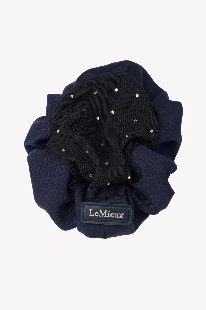 Haargummi mit Kristallen und Haarnetz Navy/Black Einheitsgröße