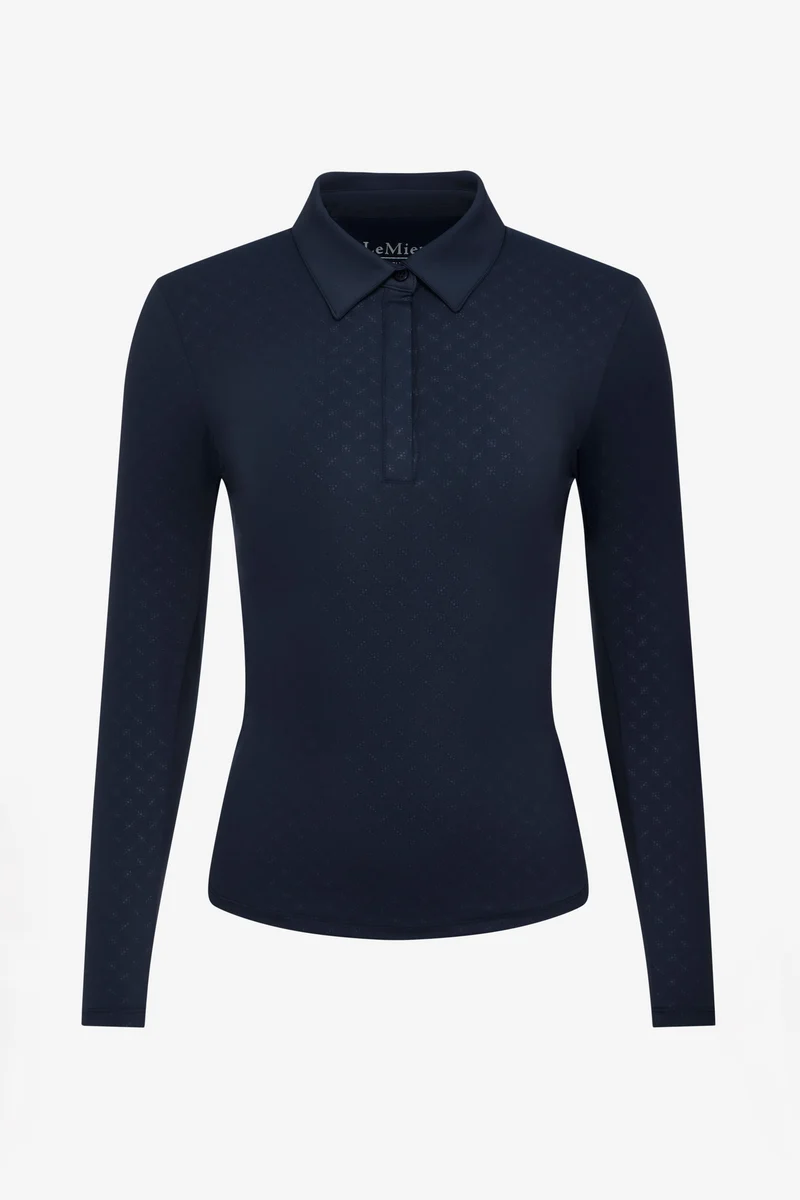 Sarah Damen gemustertes Baselayer Shirt Navy 34