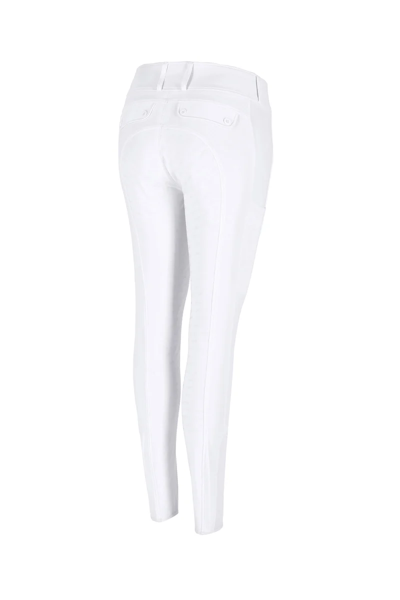 Carola Pro Damen-Reithose mit Vollbesatz Optical White 40