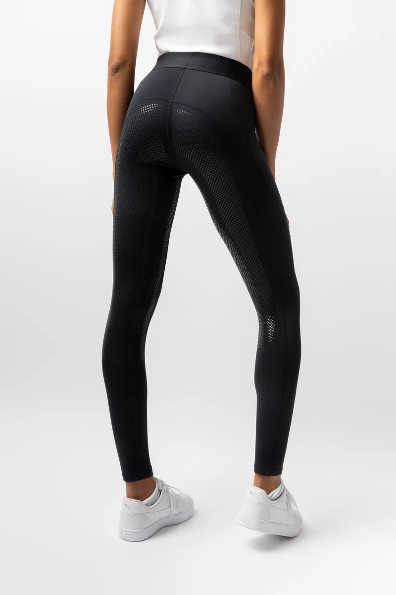 Maia Damen Vollbesatzreitleggings Black 32