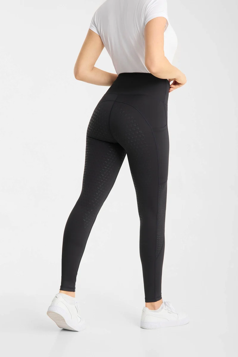 Vilma Damen-Reitleggings mit kühlender Funktion und Vollbesatz Black 36