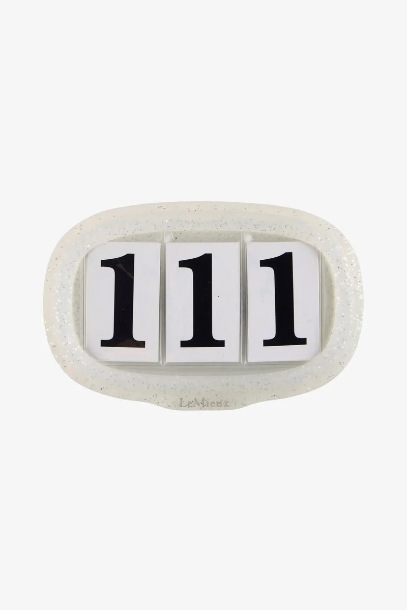 Startnummerhalter für Schabracke Silver Glitter Einheitsgröße