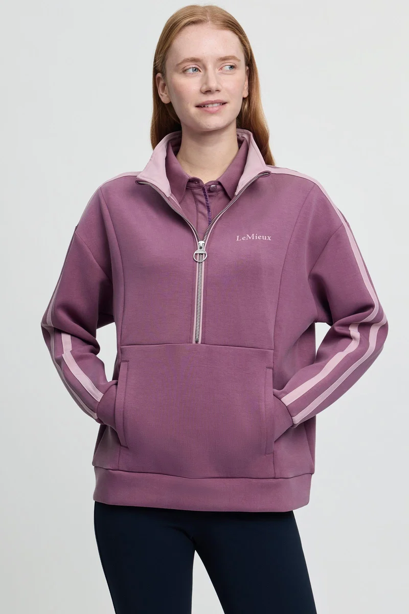 Connie Damen Sweatshirt mit Halbzip Mallow 46