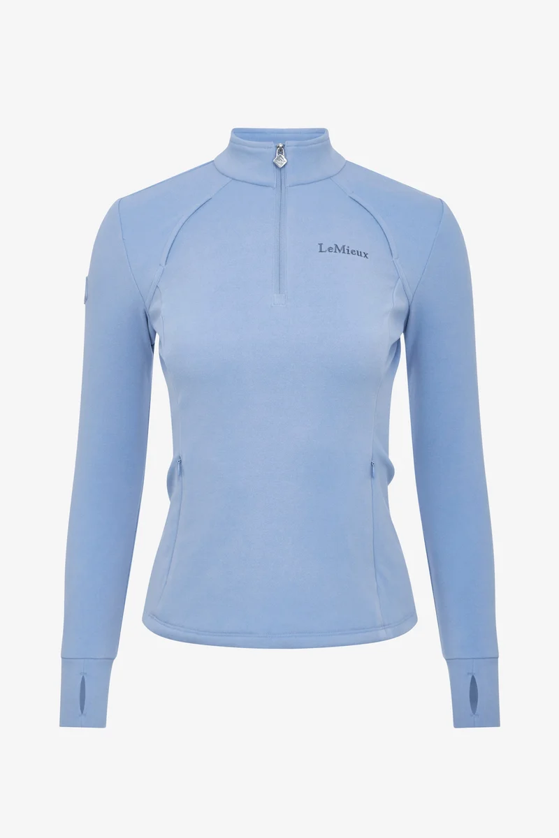 Frances Damen Fleece mit Viertelreißverschluss Powder Blue 42