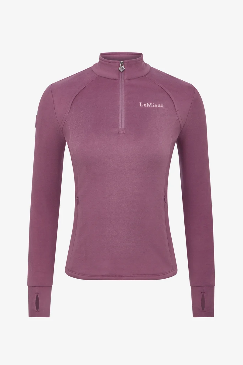 Frances Damen Fleece mit Viertelreißverschluss Mallow 46