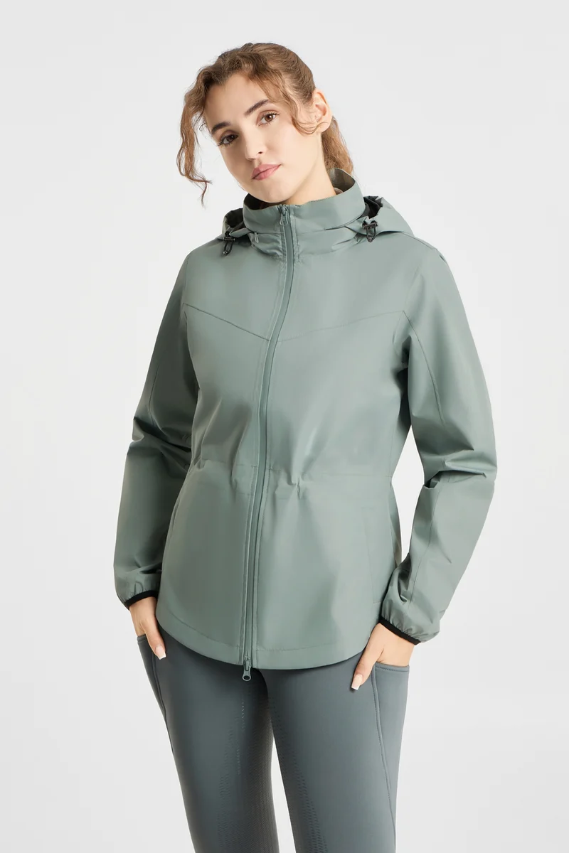 Fiora leichte wasserdichte Damen-Reitjacke Green milieu 32